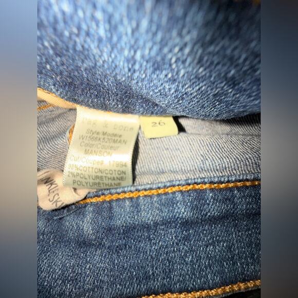 UEC RAG & BONE HIGH RISE ANKLE SKINNY RAW HEM FRONT PINTUCK SZ 26 - Picture 9 of 13